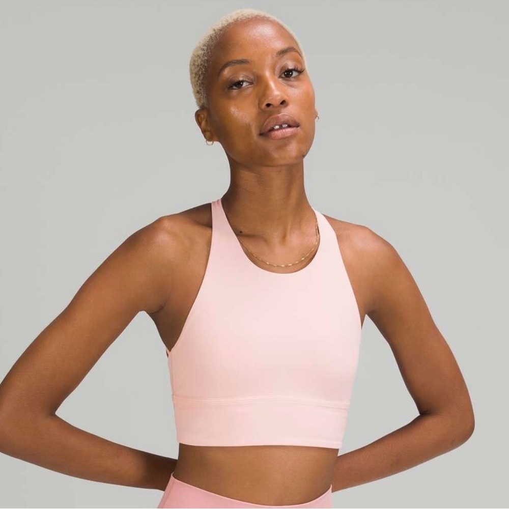 Lululemon Free To Be Wild High Neck Long Line Bra NWT Pink Mist Size 6 - Picture 2 of 5